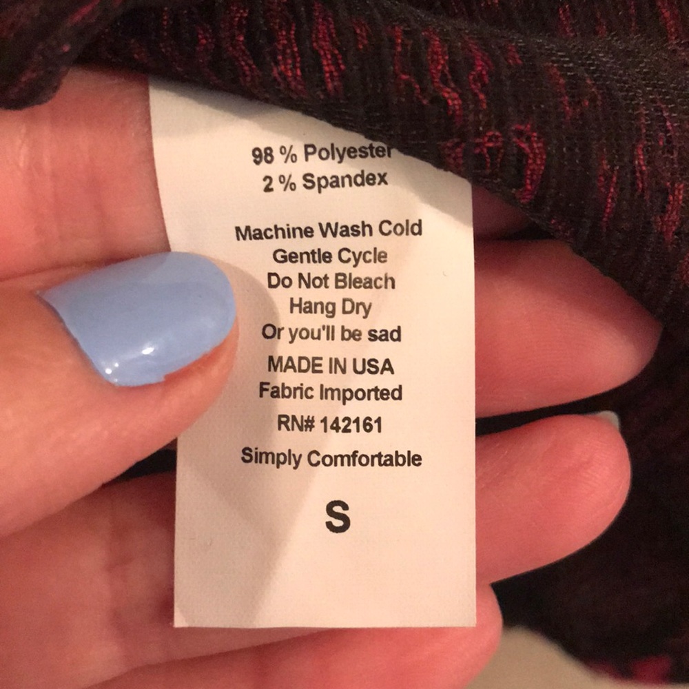 Lularoe Black and Hot Pink Floral Amelia - Picture 4 of 5